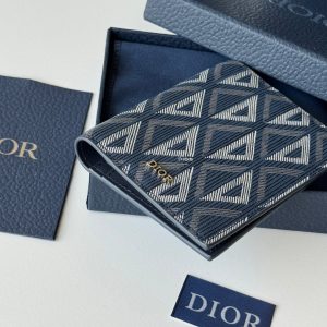 CD Diamond Saddle Passport Blue Beige Cowhide