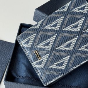 CD Diamond Saddle Passport Blue Beige Cowhide