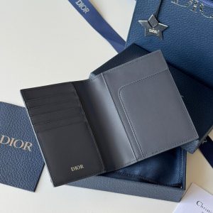 CD Diamond Saddle Passport Blue Beige Cowhide