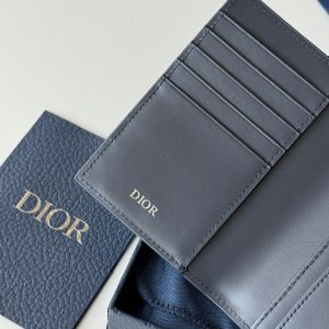 CD Diamond Saddle Passport Blue Beige Cowhide