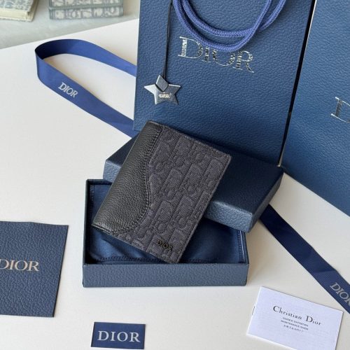 CD Saddle Passport Black Jacquard Cowhide