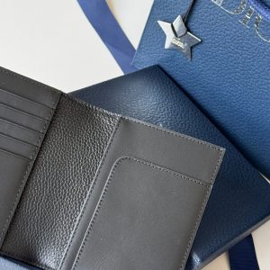 CD Saddle Passport Black Jacquard Cowhide