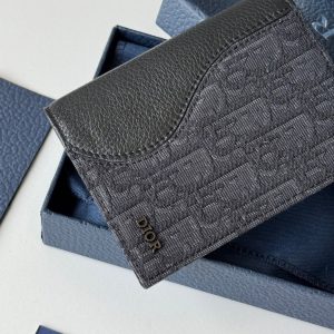 CD Saddle Passport Black Jacquard Cowhide