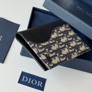 CD Saddle Passport Beige Black Jacquard Cowhide