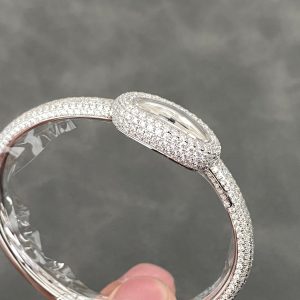 Baignoire 2024 24.6mm Silver Diamond Bezel White Dial