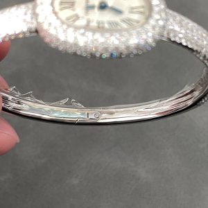 Baignoire 2024 24.6mm Silver Diamond Bezel White Dial