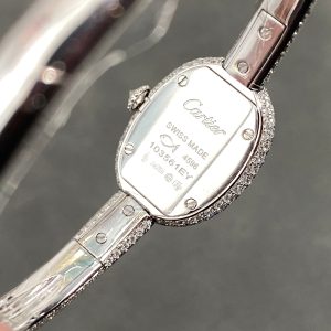 Baignoire 2024 24.6mm Silver Diamond Bezel White Dial