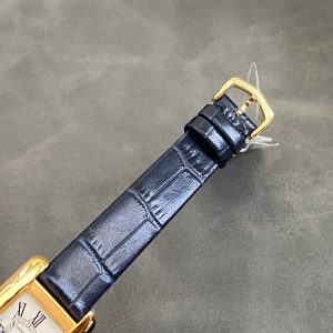 Tank Americane 20mm Gold Case Black Leather Strap