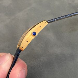 Tank Americane 20mm Gold Case Black Leather Strap