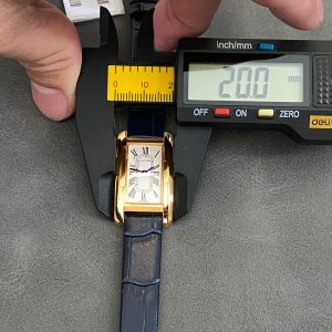 Tank Americane 20mm Gold Case Black Leather Strap