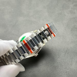 Rolex Day-Date 36mm Silver Black Dial