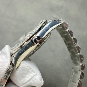 Rolex Day-Date 36mm Silver Black Dial