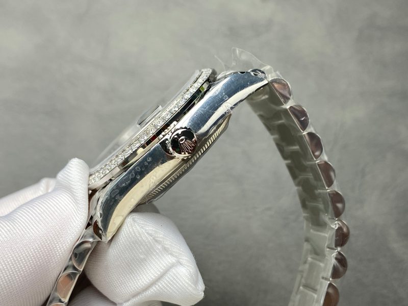 Rolex Day-Date 36mm Silver Black Dial