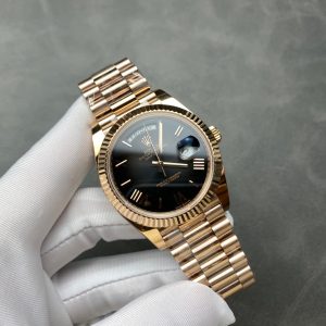 Rolex Day-Date 40mm Pink Gold Black Dial