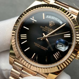 Rolex Day-Date 40mm Pink Gold Black Dial