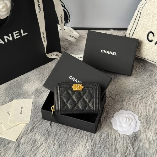 imgHD_80e46a01_20250318_i1742274701942_1979_0_0_jpg CC Classic Boy Coin Purse Black Gold-tone Grained Calfskin 242882