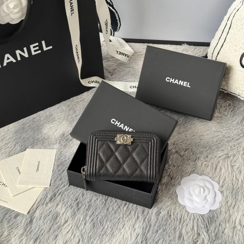 imgHD_80e46a01_20250318_i1742274764687_142_0_0_jpg CC Classic Boy Coin Purse Black Sliver-tone Grained Calfskin 242886