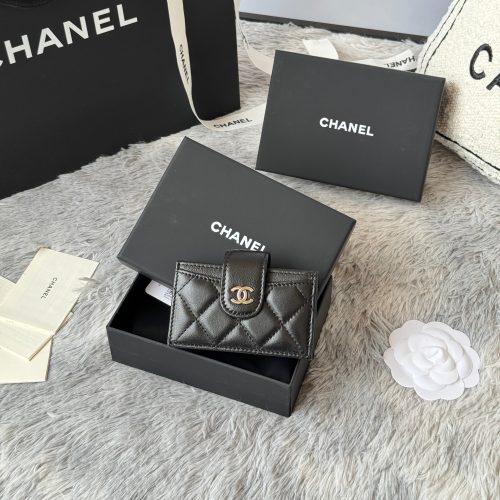 imgHD_80e46a01_20250321_i1742537362290_8819_0_0.jpg_1 CC Accordion Card Holder Black Sliver-tone Metal Lamskin 242642