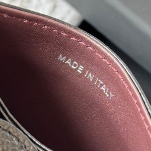 CC Accordion Card Holder Black Sliver-tone Metal Caviar 242646