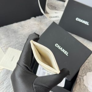 CC Carld Holder White Grain Calfskin 242688