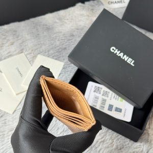 CC Carld Holder Beige Grain Calfskin 242694