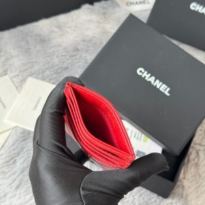 CC Carld Holder Red Grain Calfskin 242690