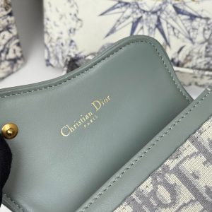 CD Saddle Lotus Wallet 10.5cm Grayish Jacquard GHW