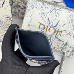 CD 30 Montaigne Freesia Card Holder 10cm Blue Jacquard