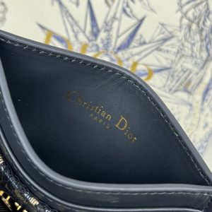 CD 30 Montaigne Freesia Card Holder 10cm Blue Jacquard