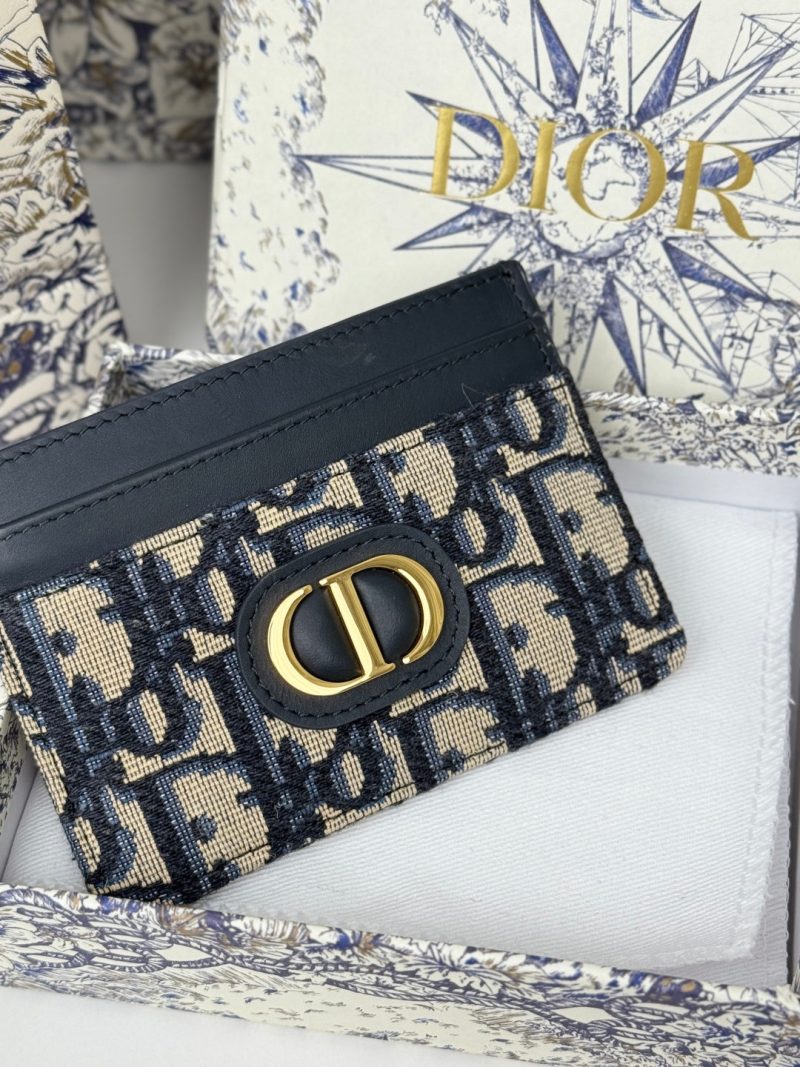 CD 30 Montaigne Freesia Card Holder 10cm Blue Jacquard