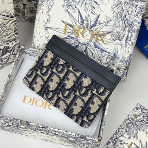 CD 30 Montaigne Freesia Card Holder 10cm Blue Jacquard