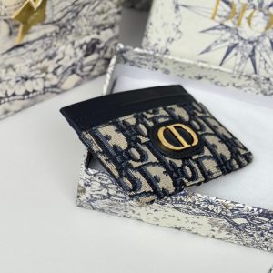 CD 30 Montaigne Freesia Card Holder 10cm Blue Jacquard