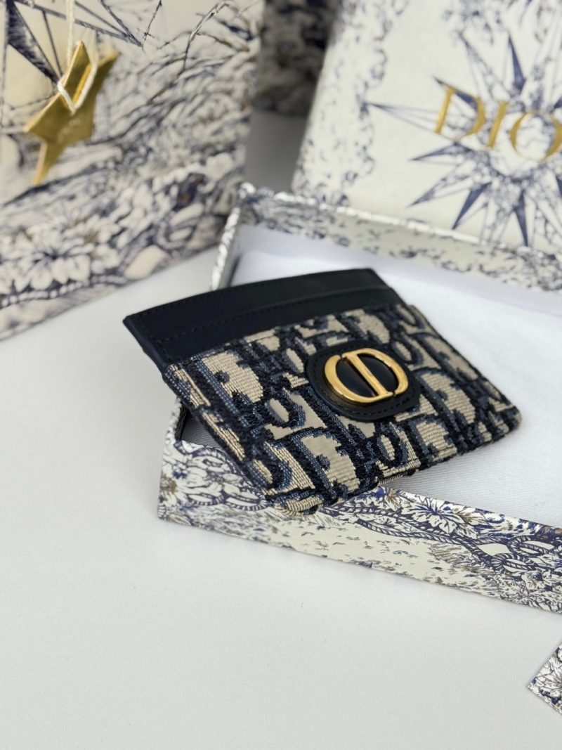 CD 30 Montaigne Freesia Card Holder 10cm Blue Jacquard