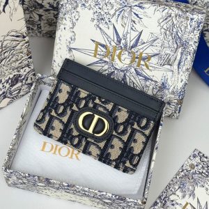 CD 30 Montaigne Freesia Card Holder 10cm Blue Jacquard