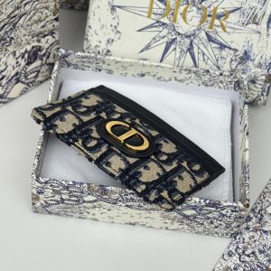 CD 30 Montaigne Freesia Card Holder 10cm Blue Jacquard