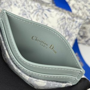 CD 30 Montaigne Freesia Card Holder 10cm Grayish Jacquard