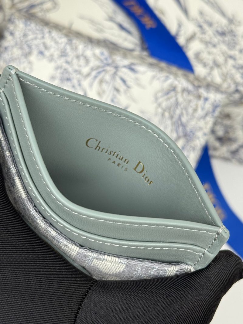 CD 30 Montaigne Freesia Card Holder 10cm Grayish Jacquard