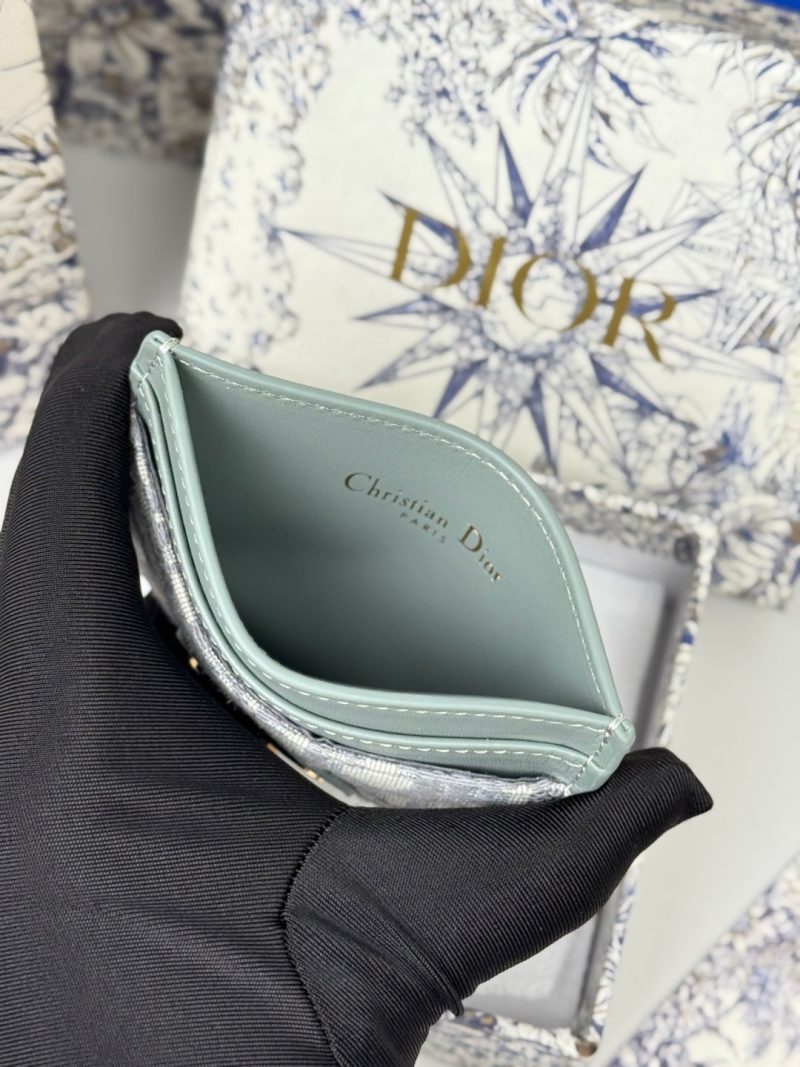 CD 30 Montaigne Freesia Card Holder 10cm Grayish Jacquard