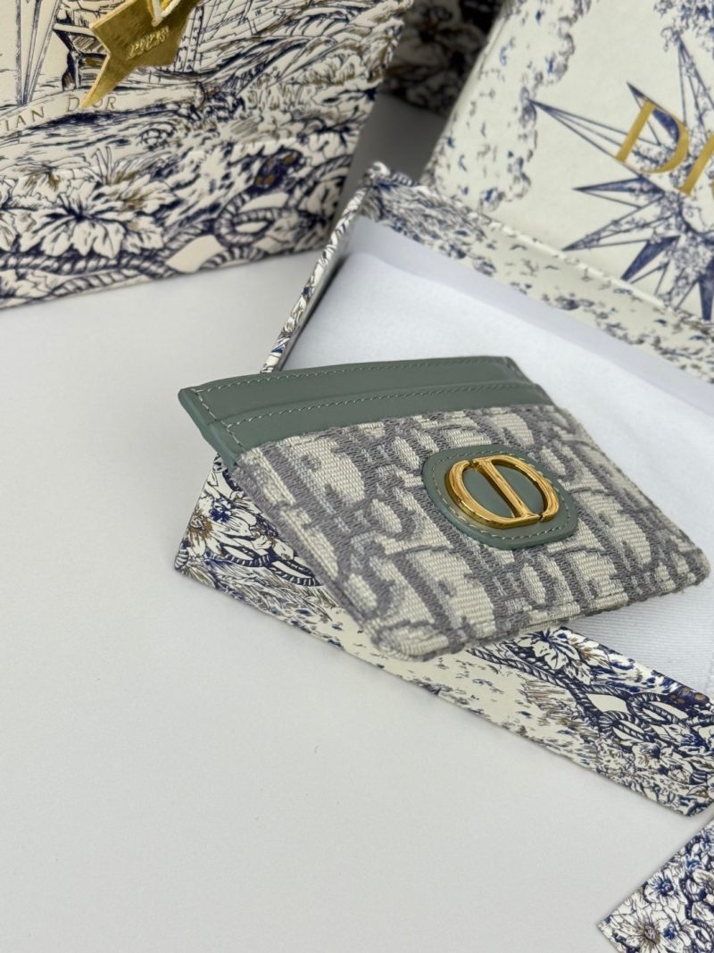 CD 30 Montaigne Freesia Card Holder 10cm Grayish Jacquard