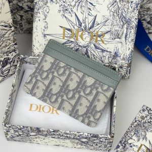 CD 30 Montaigne Freesia Card Holder 10cm Grayish Jacquard