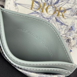 CD 30 Montaigne Freesia Card Holder 10cm Grayish Jacquard