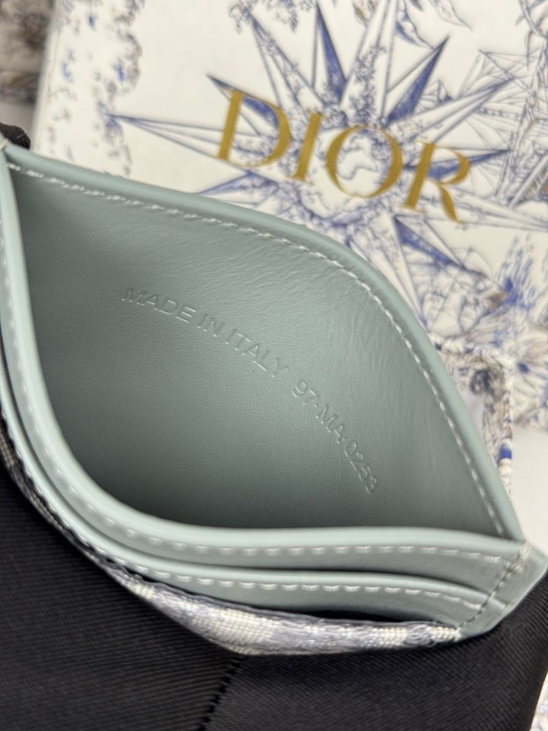 CD 30 Montaigne Freesia Card Holder 10cm Grayish Jacquard