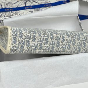 CD 30 Montaigne Dea Pouch 26cm White Blue Jacquard 258615