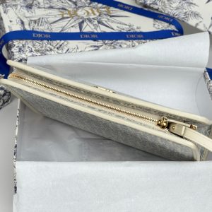 CD 30 Montaigne Dea Pouch 26cm White Blue Jacquard 258615