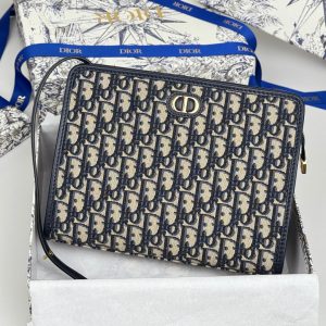 CD 30 Montaigne Dea Pouch 26cm Blue Jacquard 258619