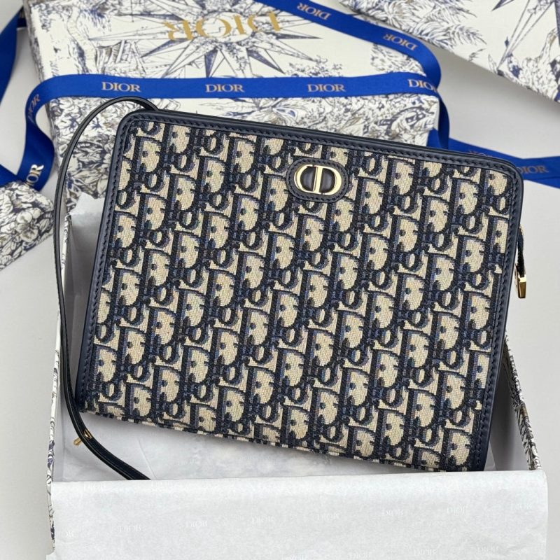 CD 30 Montaigne Dea Pouch 26cm Blue Jacquard 258619