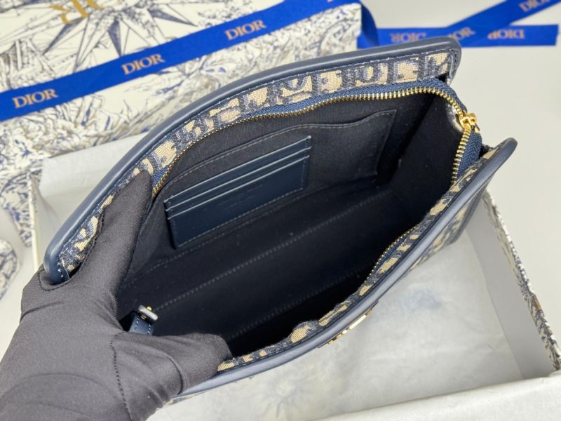 CD 30 Montaigne Dea Pouch 26cm Blue Jacquard 258619