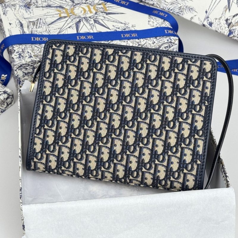 CD 30 Montaigne Dea Pouch 26cm Blue Jacquard 258619