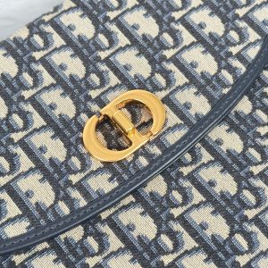 CD 30 Montaigne Avenue Pouch with Flap 30cm Blue Jacquard