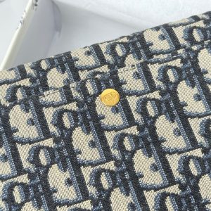 CD 30 Montaigne Avenue Pouch with Flap 30cm Blue Jacquard